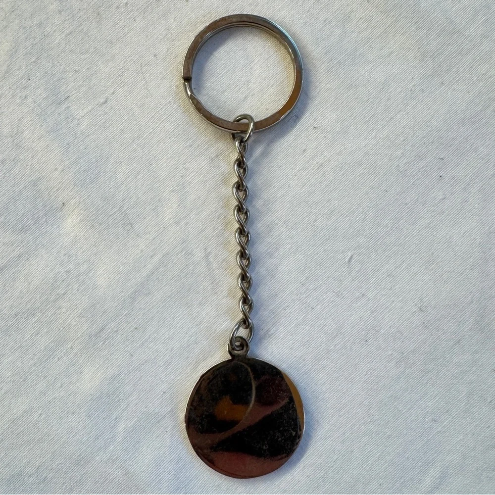Pink and Silver K Keychain